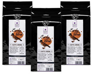 Sada kávy Early Bird Caffe Crema 3×1 kg