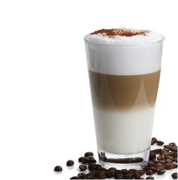 Caffè latte με espresso και γάλα