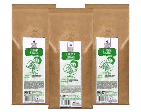 Ethiopia Djimmah 3x1 kg ground coffee set