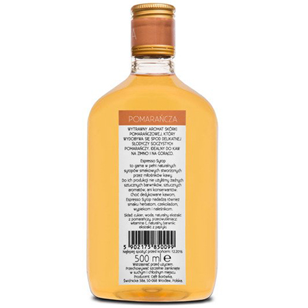 Syrop pomarańczowy do kawy Espresso Syrup 500 ml