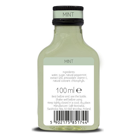 Syrop miętowy do kawy Espresso Syrup 100 ml