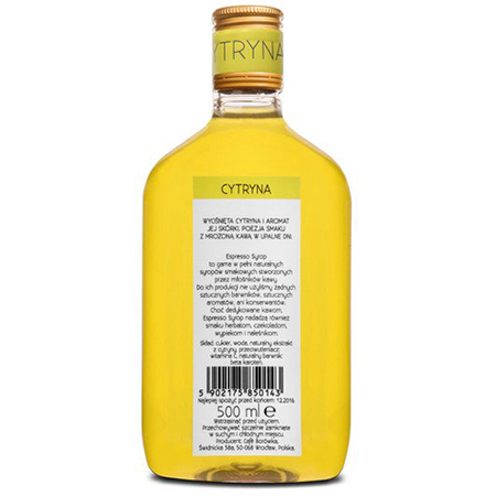 Syrop cytrynowy do kawy Espresso Syrup 500 ml