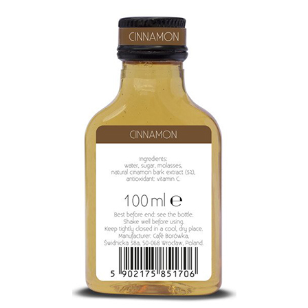 Syrop cynamonowy do kawy Espresso Syrup 100 ml