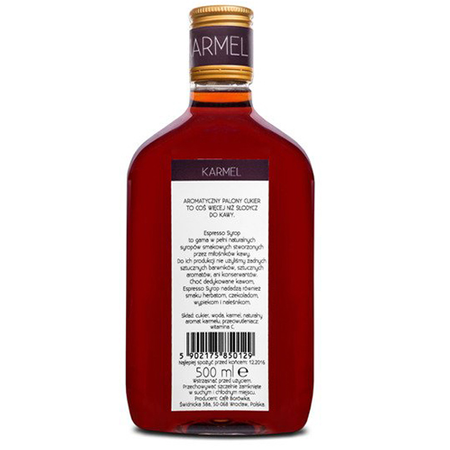 Syrop karmelowy do kawy Espresso Syrup 500 ml